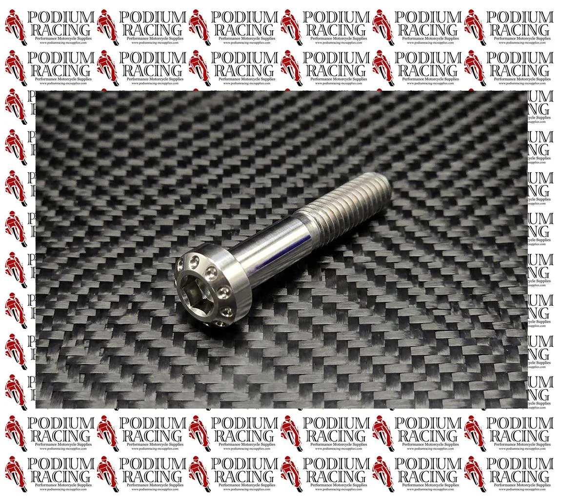 M6 TITANIUM BOLTS SILVER OR BLACK PANCAKE HEAD 50 & 40MM THREAD LENGTH - Image 8