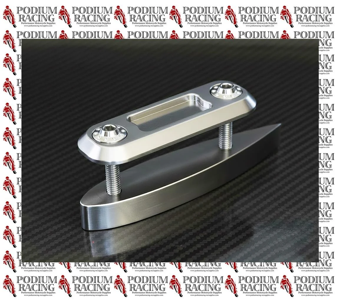 TITANIUM FRONT SPLITTER SKID PUCKS SILVER/NATURAL WITH TOP SPREADER PLATE 2 SETS - Image 4